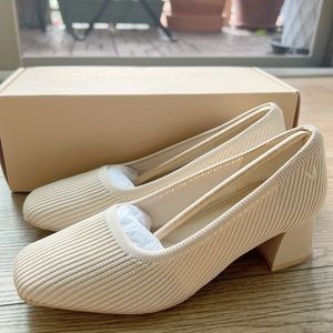 vivaia Square-Toe Chunky Heels